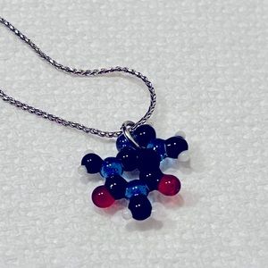 Unique necklace with caffeine pedant